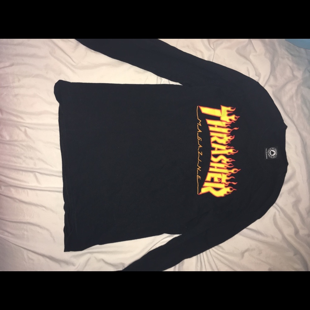 Black Thrasher Long Sleeve Size Medium